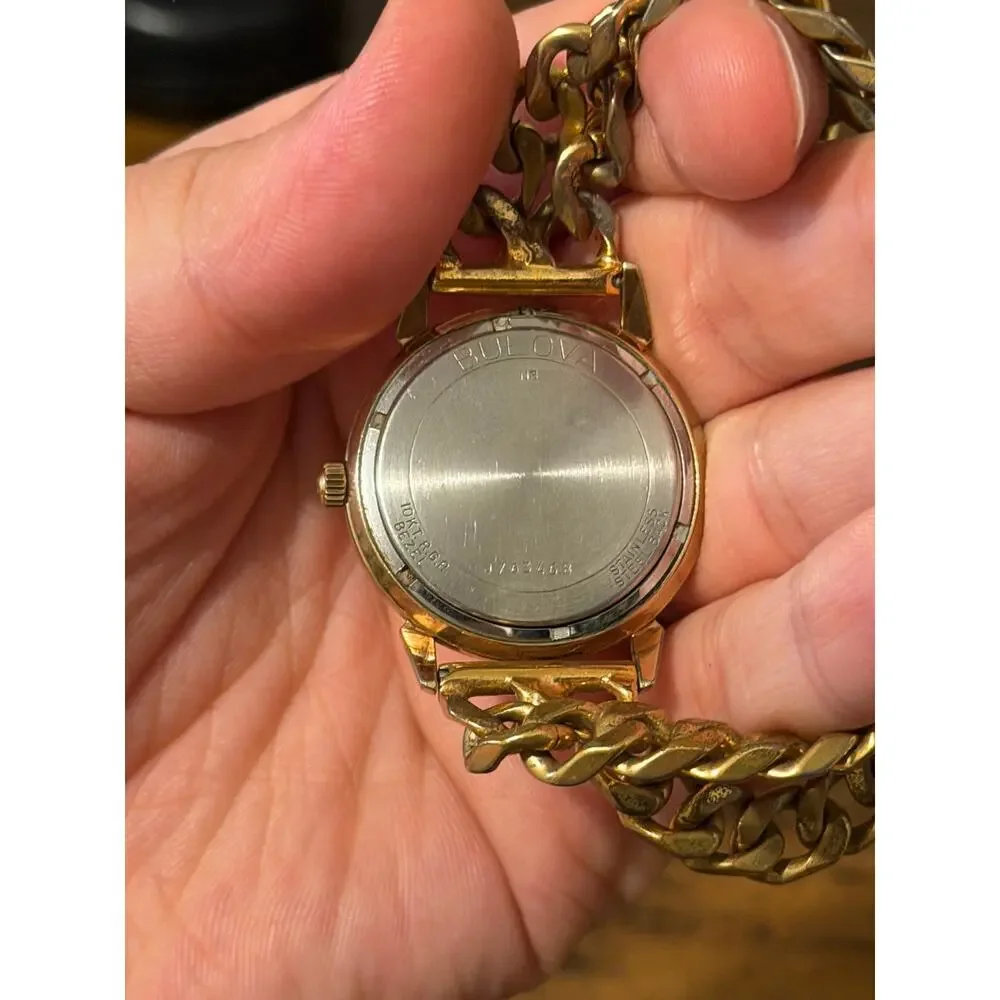 1973 Bulova N3 Automatic 10K RGP Gold-Tone Roman Numeral Date Watch